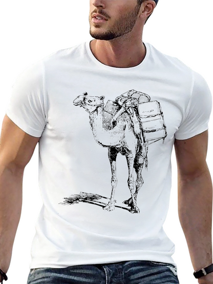 Camel Illustration Black Tee