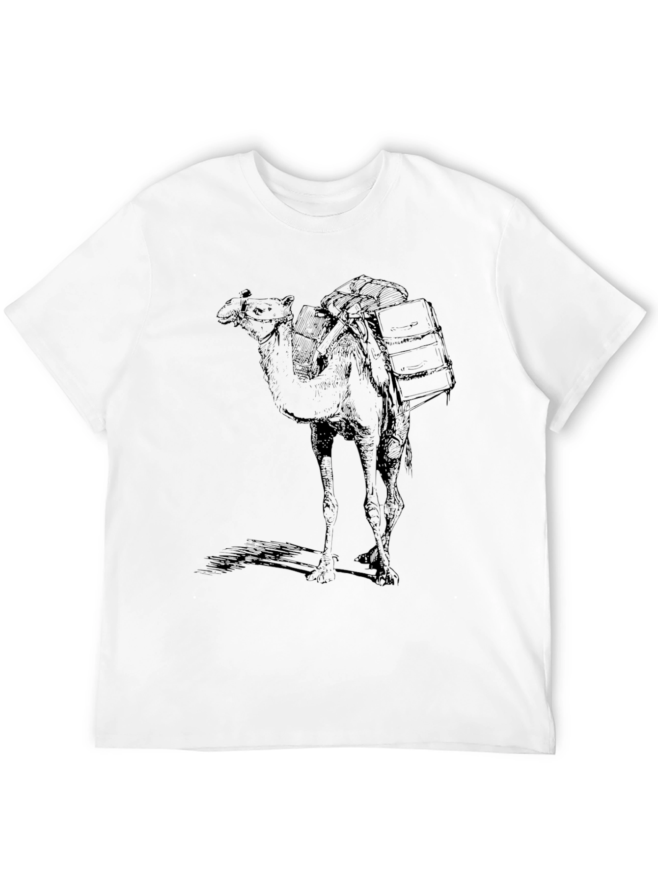 Camel Illustration Black Tee