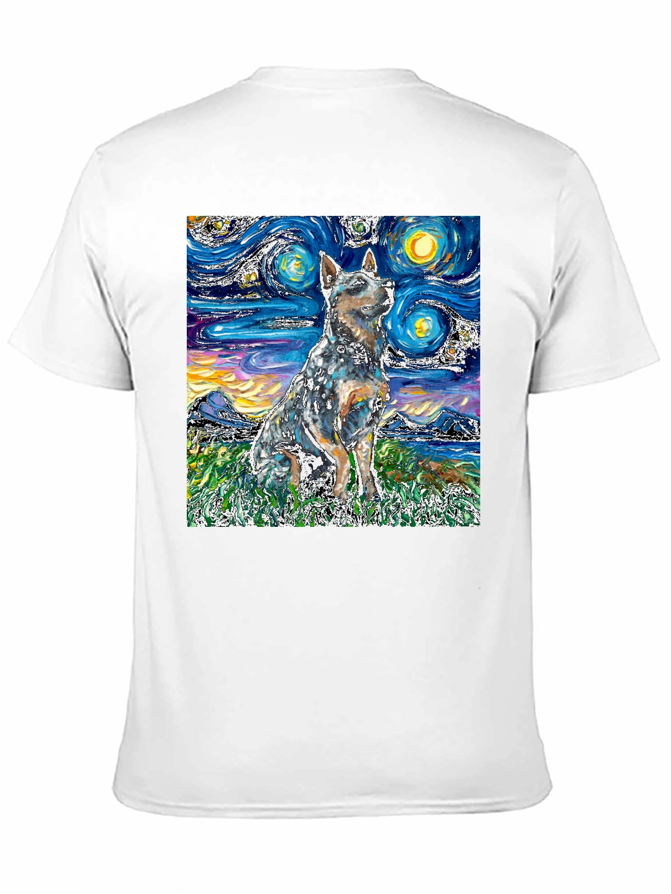 Starry Night Dog T-Shirt - Artistic Pet Tee