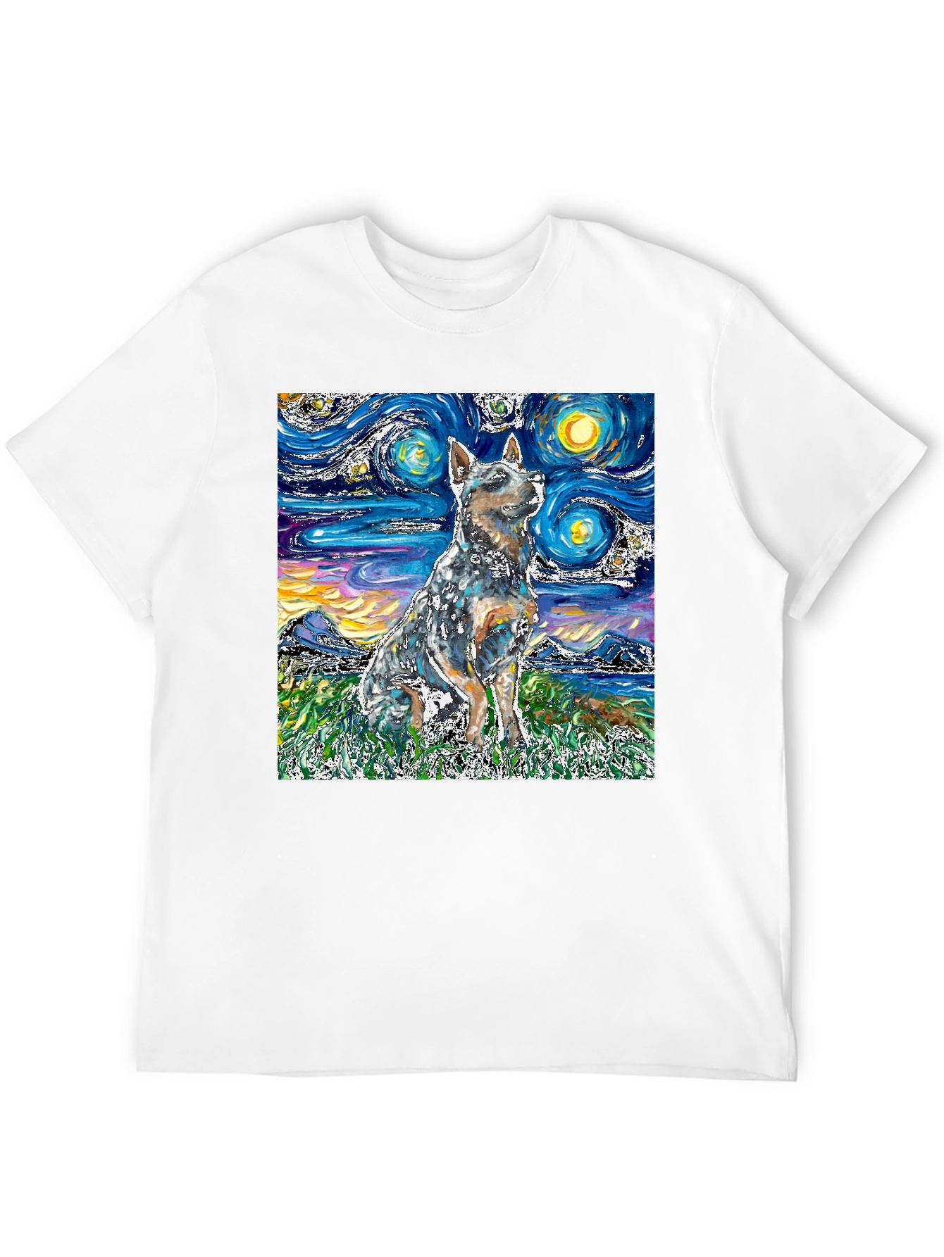 Starry Night Dog T-Shirt - Artistic Pet Tee