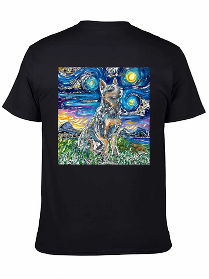 Starry Night Dog T-Shirt - Artistic Pet Tee