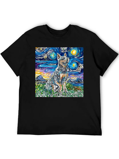 Starry Night Dog T-Shirt - Artistic Pet Tee