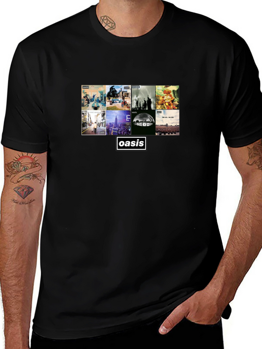 Oasis Album Collage Black T-Shirt