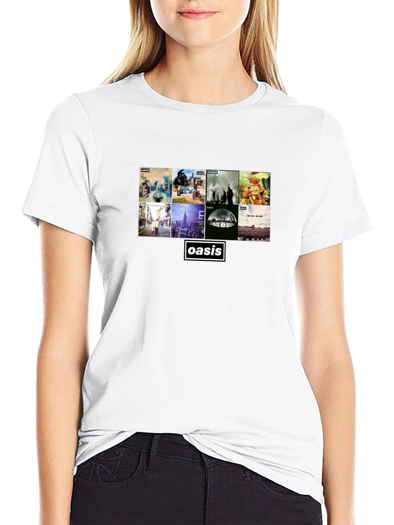 Oasis Album Collage Black T-Shirt