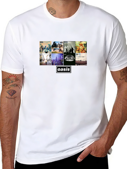 Oasis Album Collage Black T-Shirt