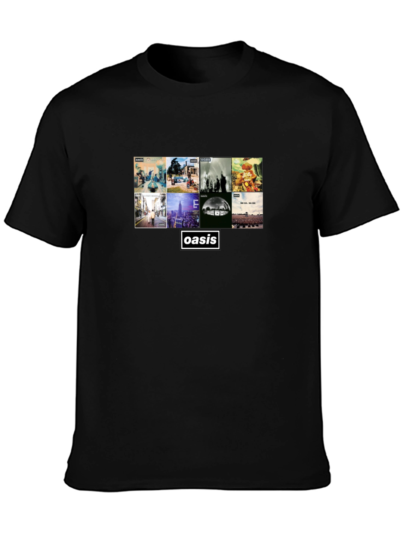 Oasis Album Collage Black T-Shirt