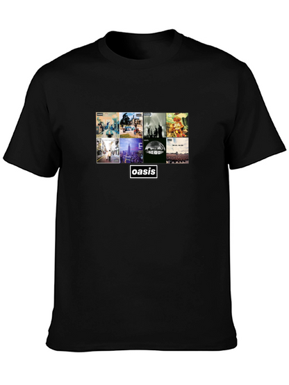 Oasis Album Collage Black T-Shirt