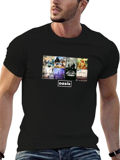 Oasis Album Collage Black T-Shirt