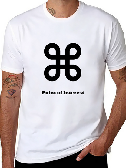 Stylish Black T-Shirt - Point of Interest Design