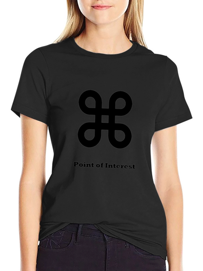 Stylish Black T-Shirt - Point of Interest Design