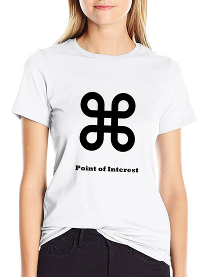 Stylish Black T-Shirt - Point of Interest Design