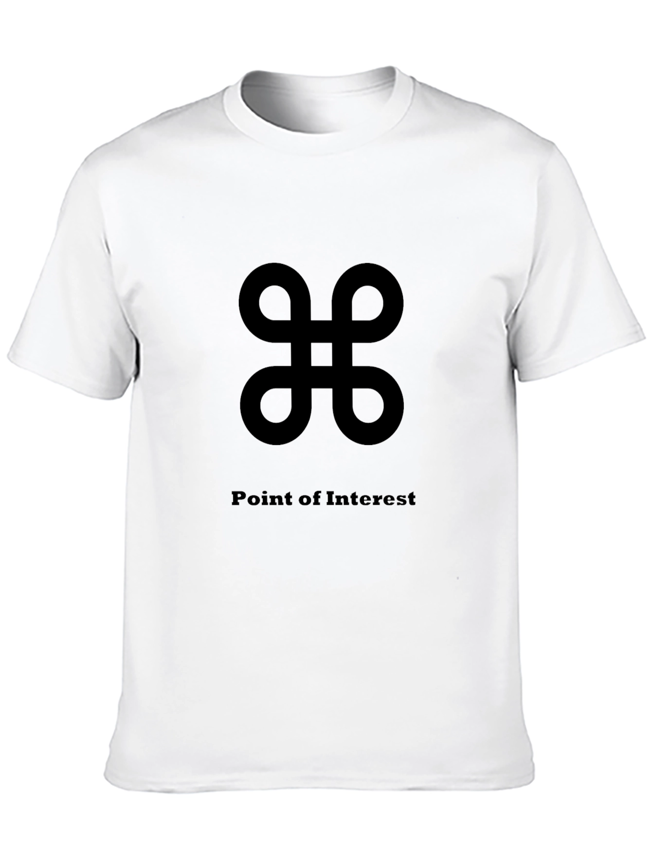 Stylish Black T-Shirt - Point of Interest Design