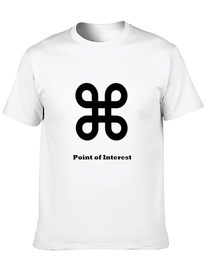 Stylish Black T-Shirt - Point of Interest Design