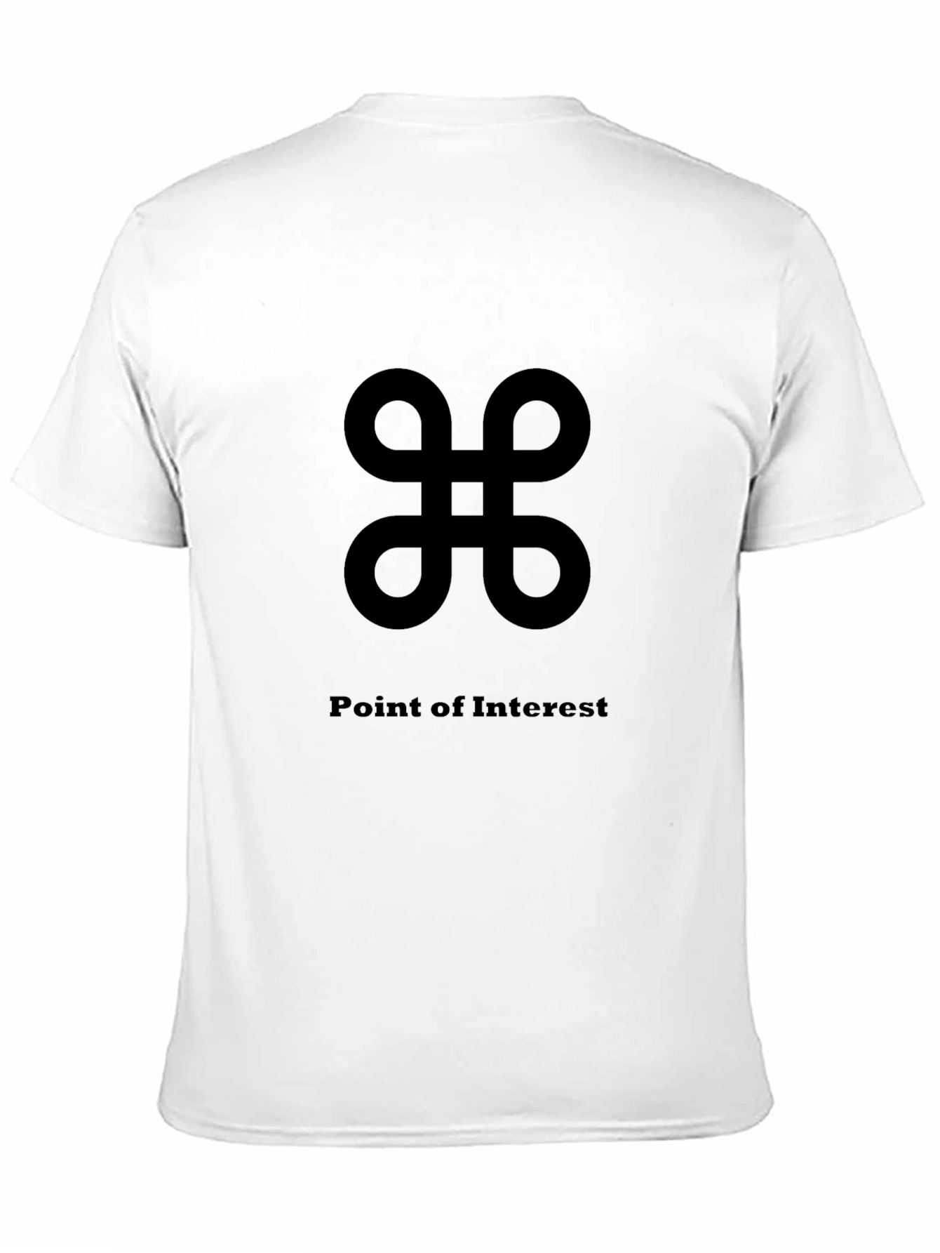 Stylish Black T-Shirt - Point of Interest Design
