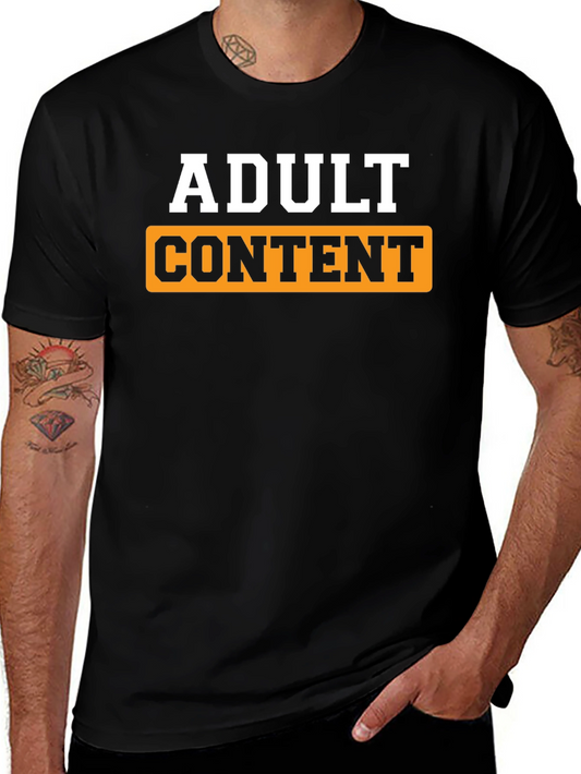Adult Content Graphic T-Shirt - Black