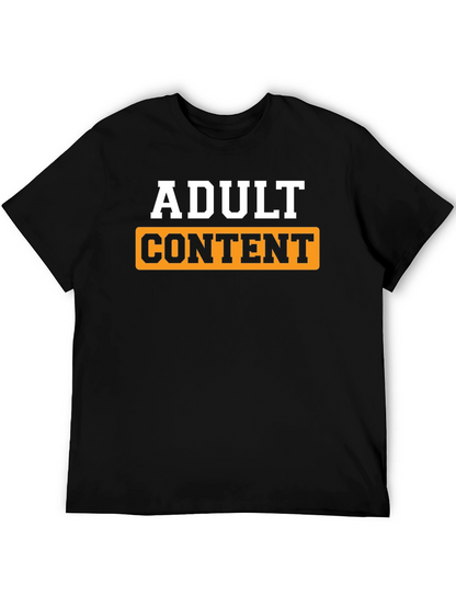 Adult Content Graphic T-Shirt - Black