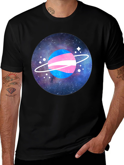 Transgender Pride Planet Graphic T-Shirt