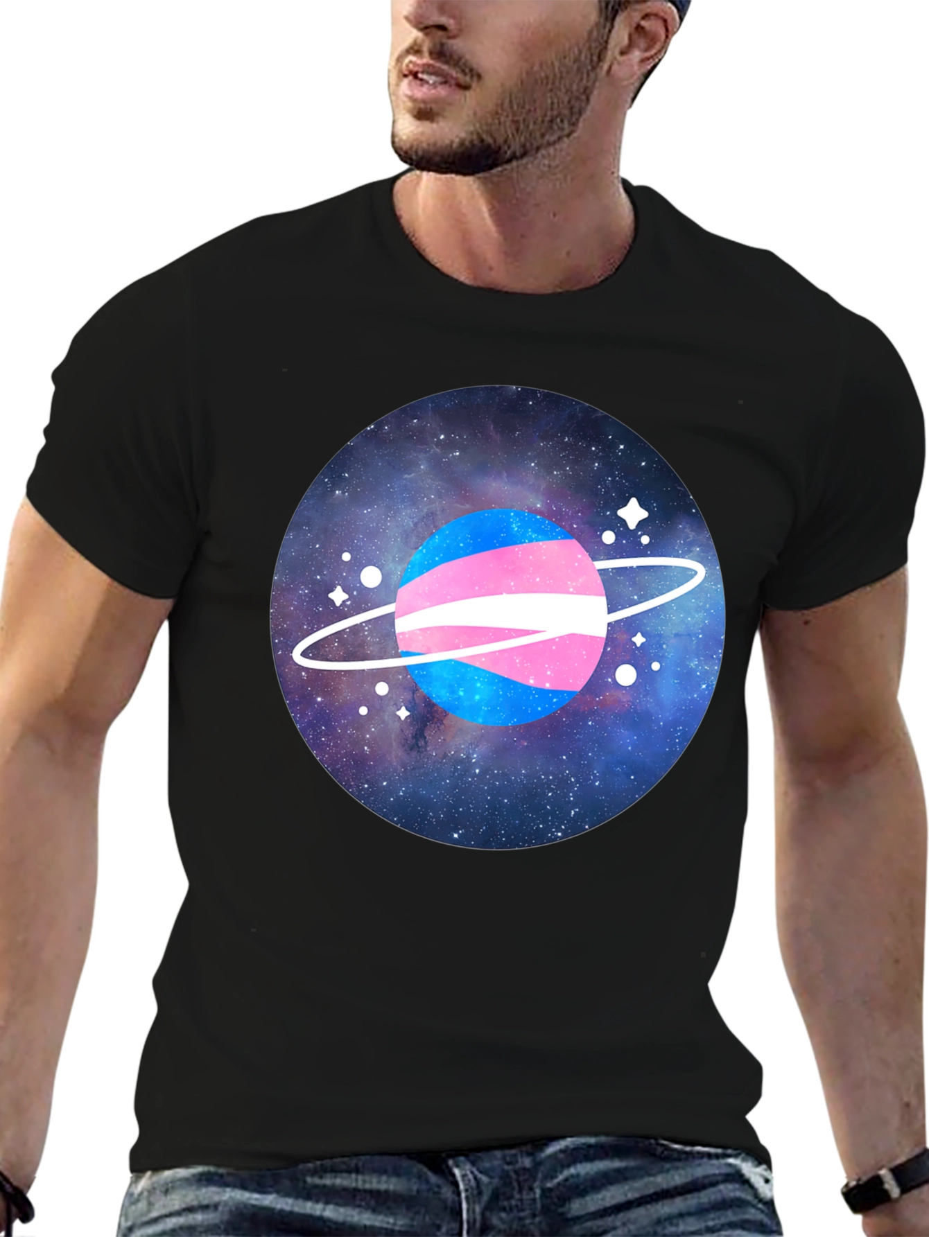 Transgender Pride Planet Graphic T-Shirt