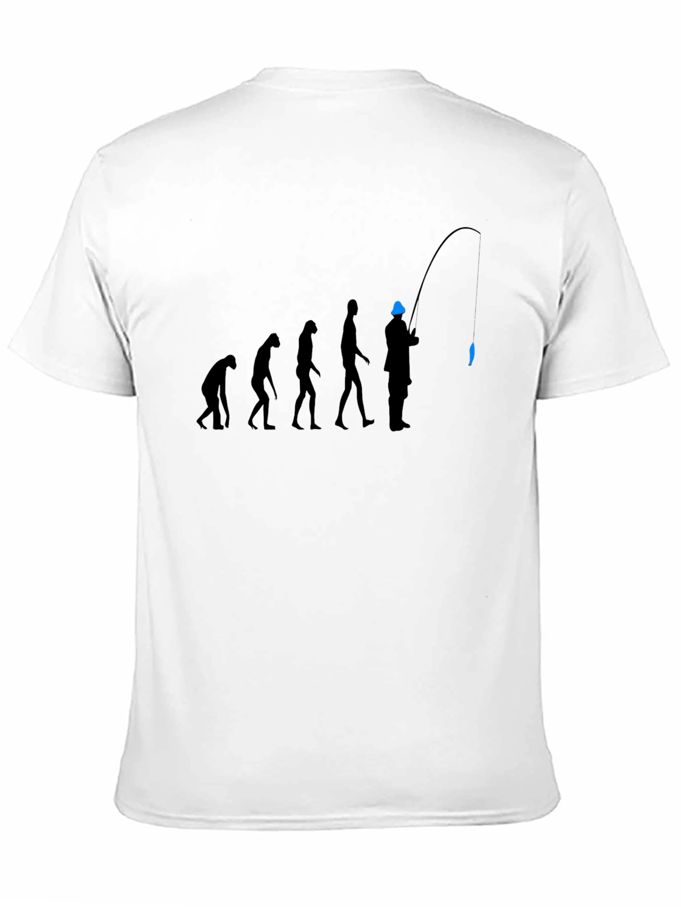 Evolution of Fishing T-Shirt - Black Graphic Tee