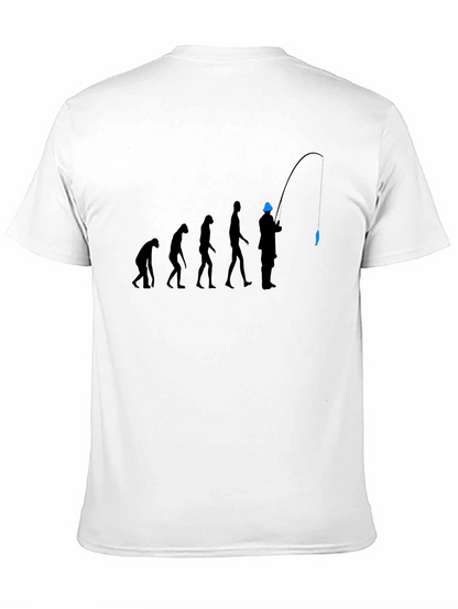 Evolution of Fishing T-Shirt - Black Graphic Tee