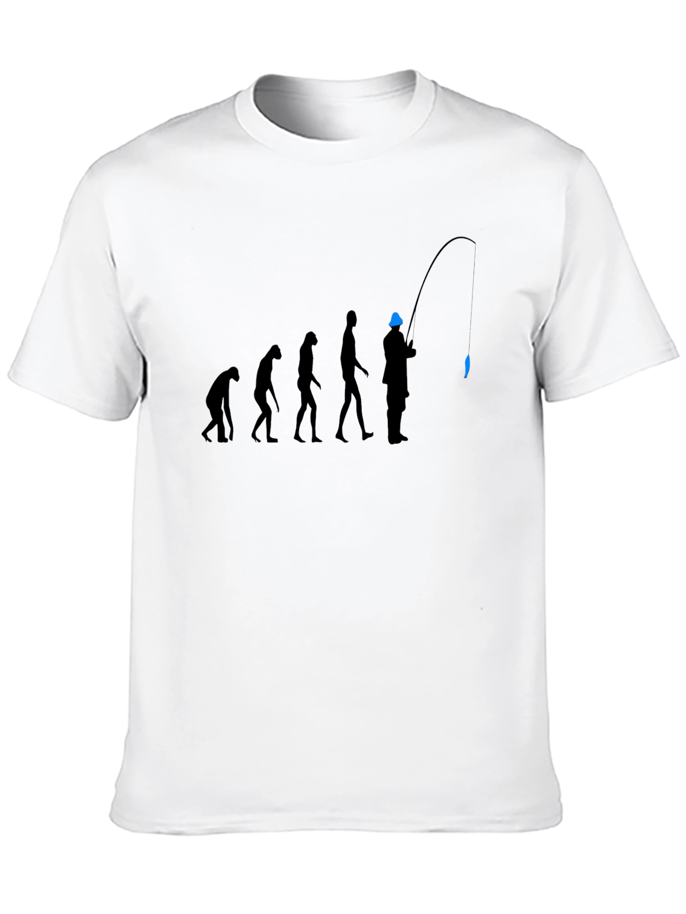 Evolution of Fishing T-Shirt - Black Graphic Tee