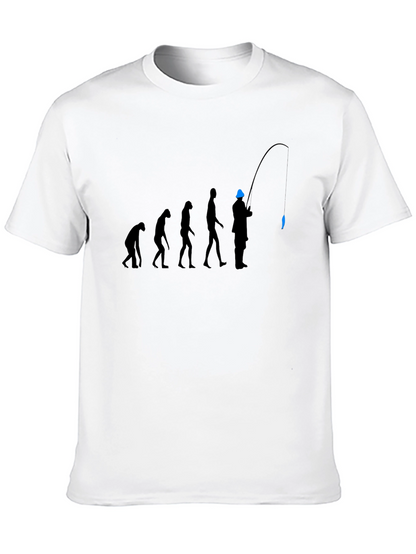 Evolution of Fishing T-Shirt - Black Graphic Tee