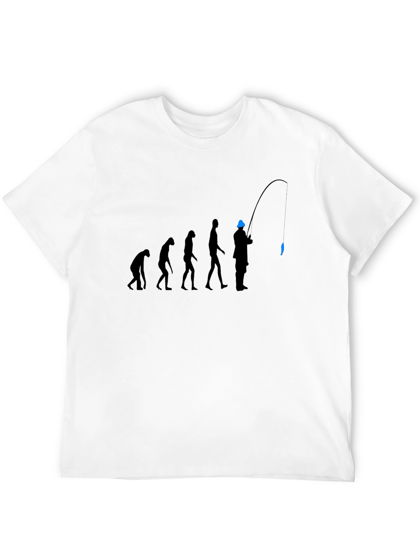 Evolution of Fishing T-Shirt - Black Graphic Tee