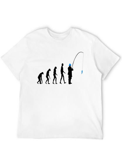 Evolution of Fishing T-Shirt - Black Graphic Tee
