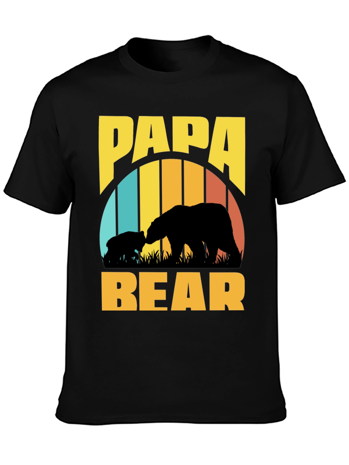 Papa Bear T-Shirt - Retro Fathers Day Tee