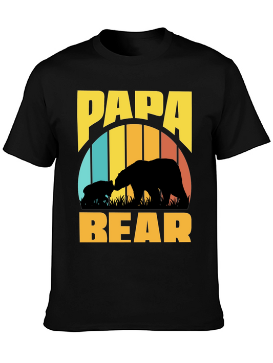 Papa Bear T-Shirt - Retro Fathers Day Tee