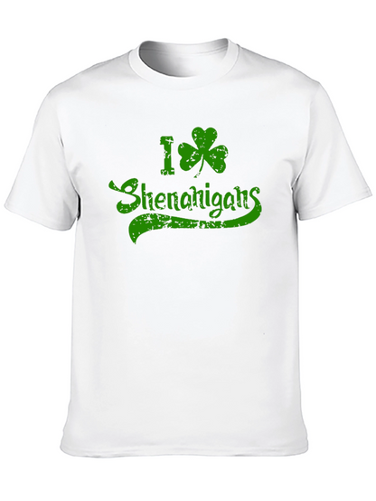 I Shamrock Shenanigans St. Patricks Day Black T-Shirt