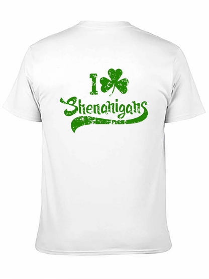 I Shamrock Shenanigans St. Patricks Day Black T-Shirt