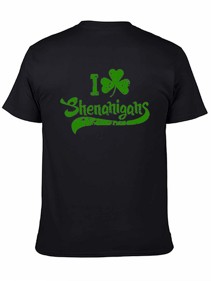 I Shamrock Shenanigans St. Patricks Day Black T-Shirt