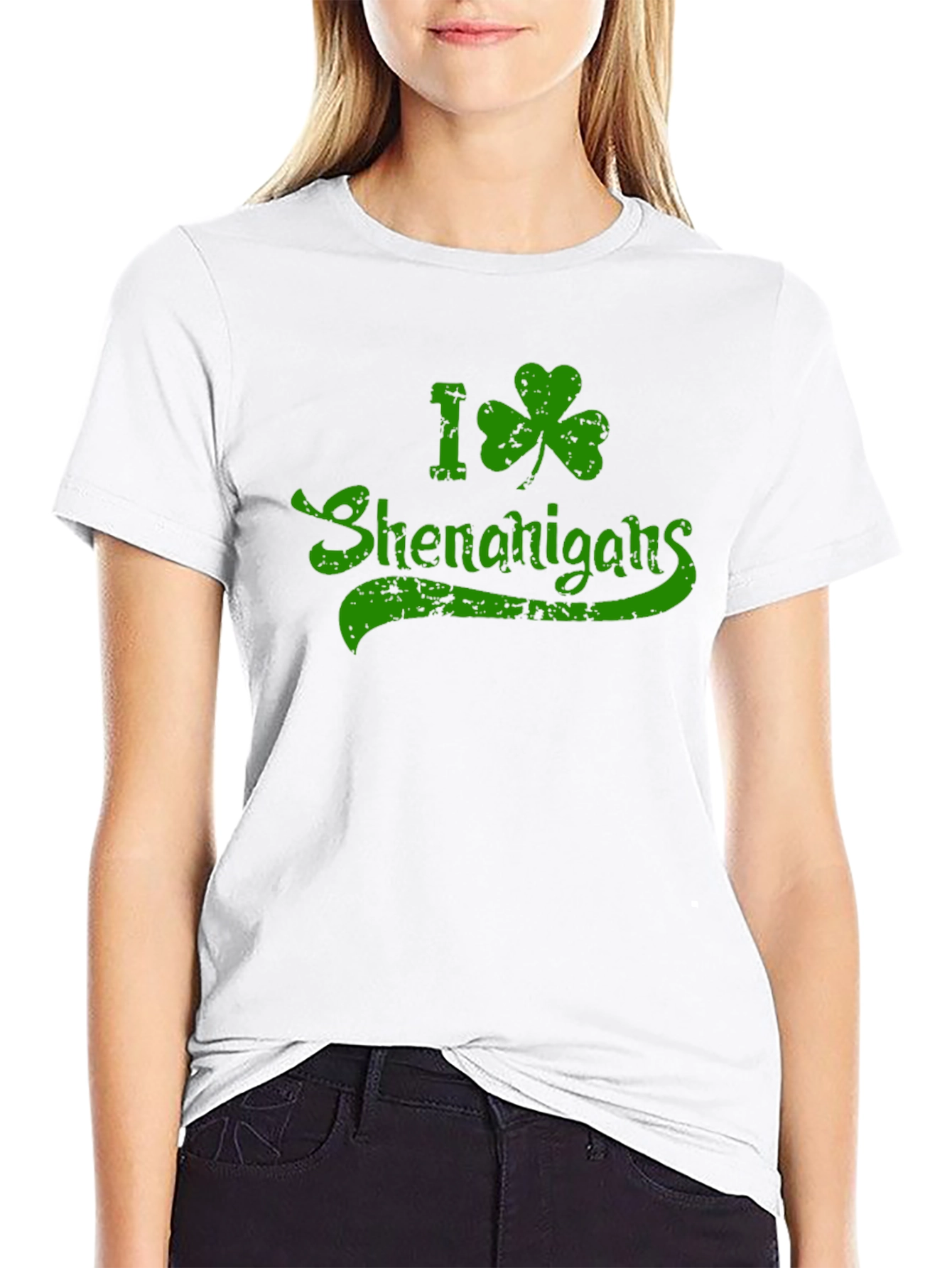 I Shamrock Shenanigans St. Patricks Day Black T-Shirt