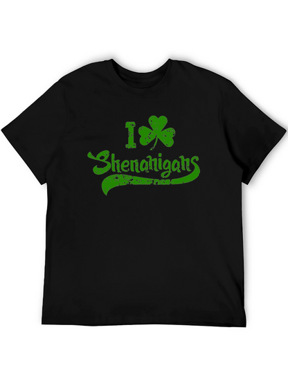 I Shamrock Shenanigans St. Patricks Day Black T-Shirt