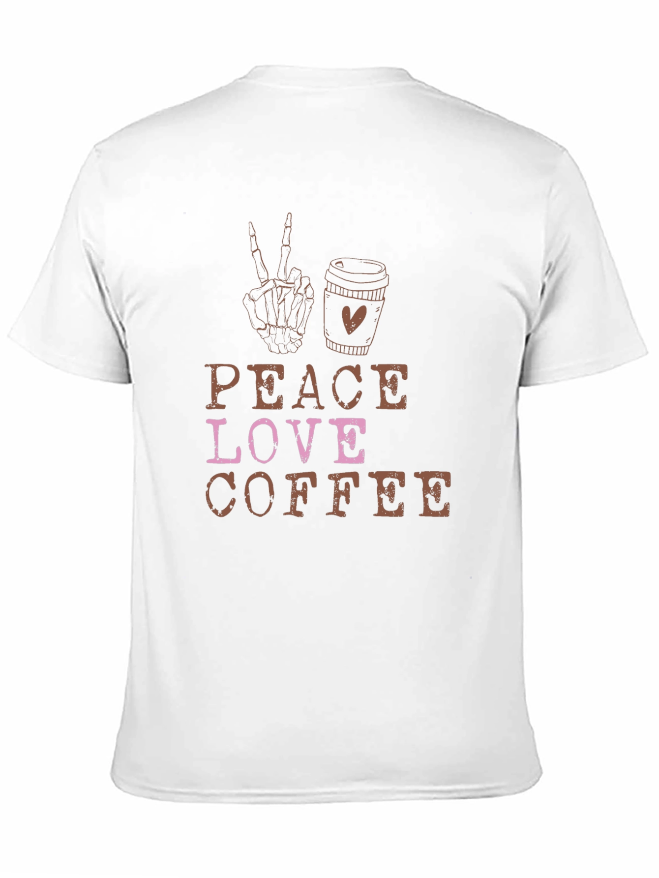 Peace Love Coffee Black Graphic Tee