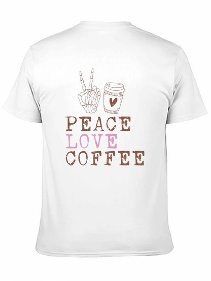 Peace Love Coffee Black Graphic Tee
