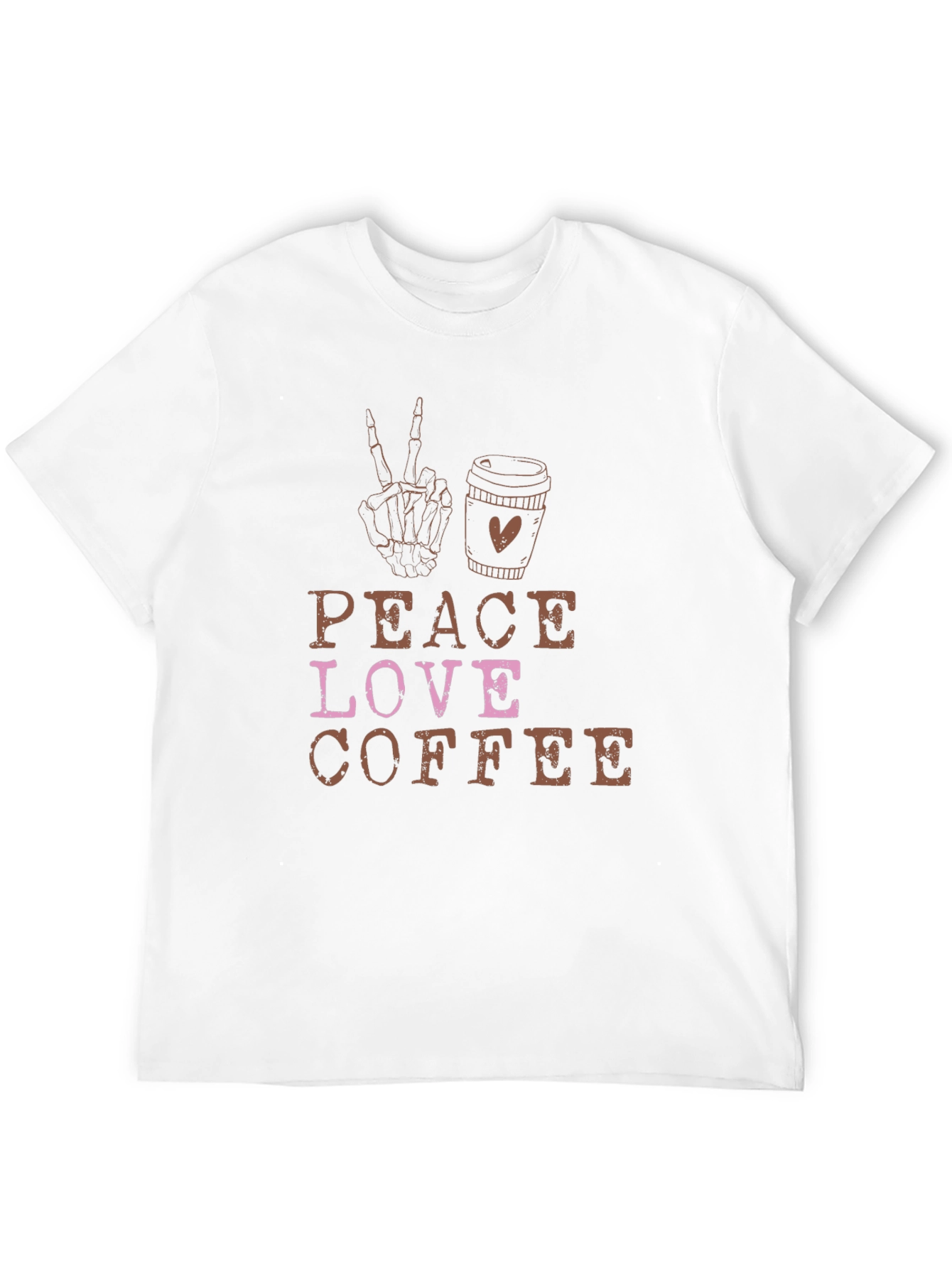 Peace Love Coffee Black Graphic Tee