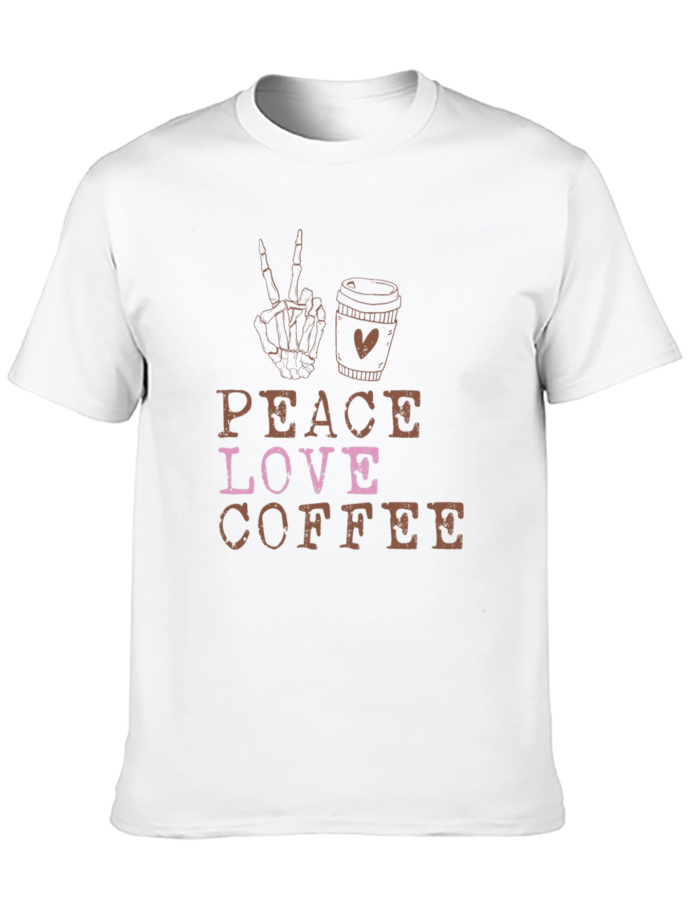 Peace Love Coffee Black Graphic Tee