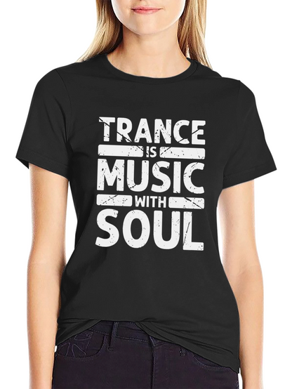 Trance Music with Soul Graphic Tee - Black