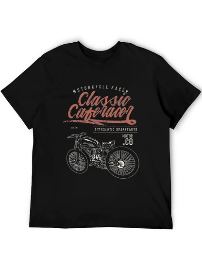 Classic Cafe Racer Motorcycle Graphic T-Shirt