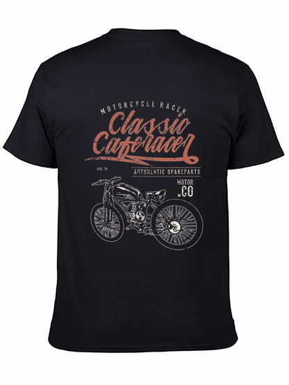 Classic Cafe Racer Motorcycle Graphic T-Shirt