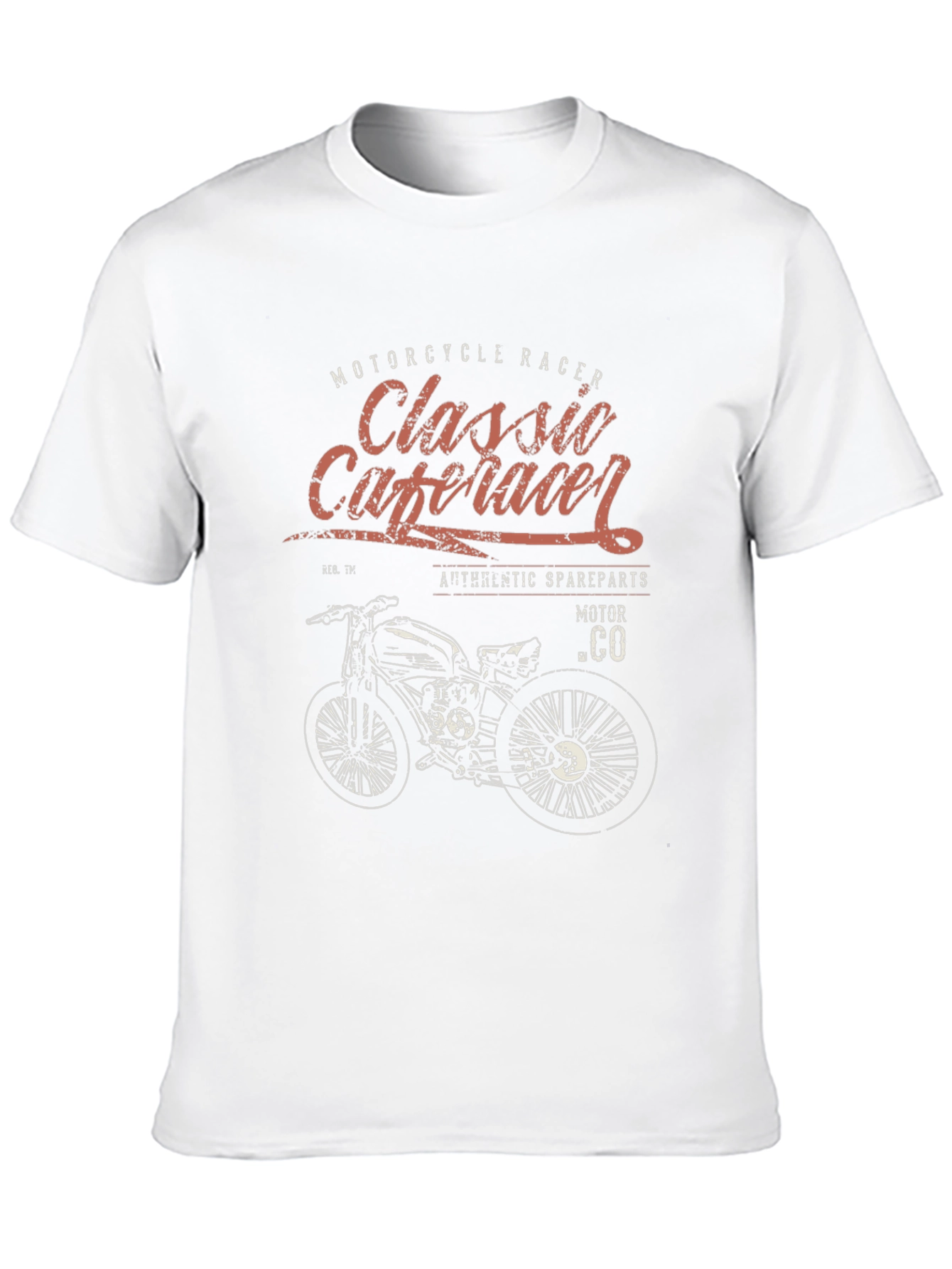 Classic Cafe Racer Motorcycle Graphic T-Shirt