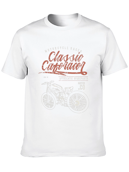 Classic Cafe Racer Motorcycle Graphic T-Shirt
