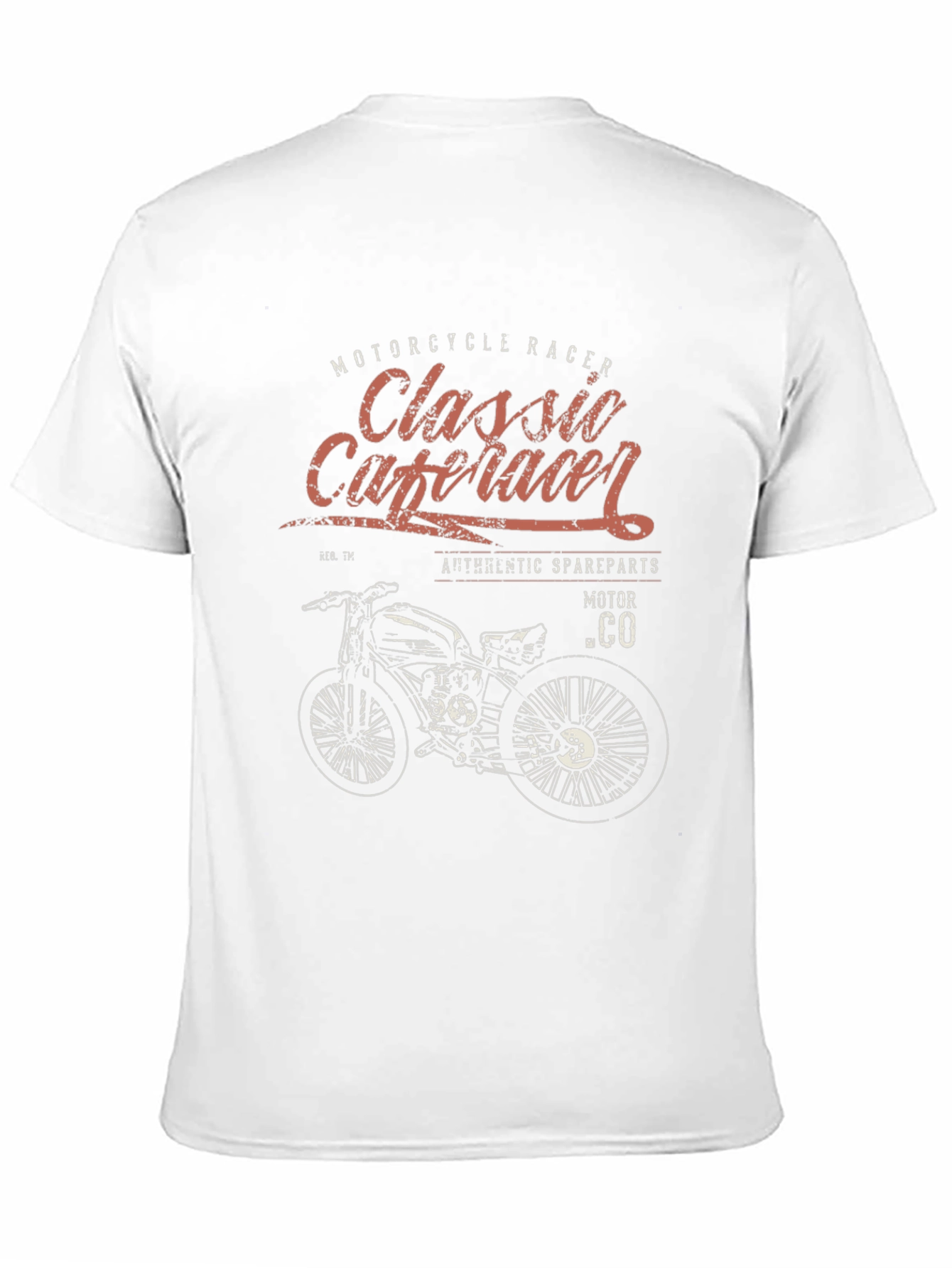 Classic Cafe Racer Motorcycle Graphic T-Shirt