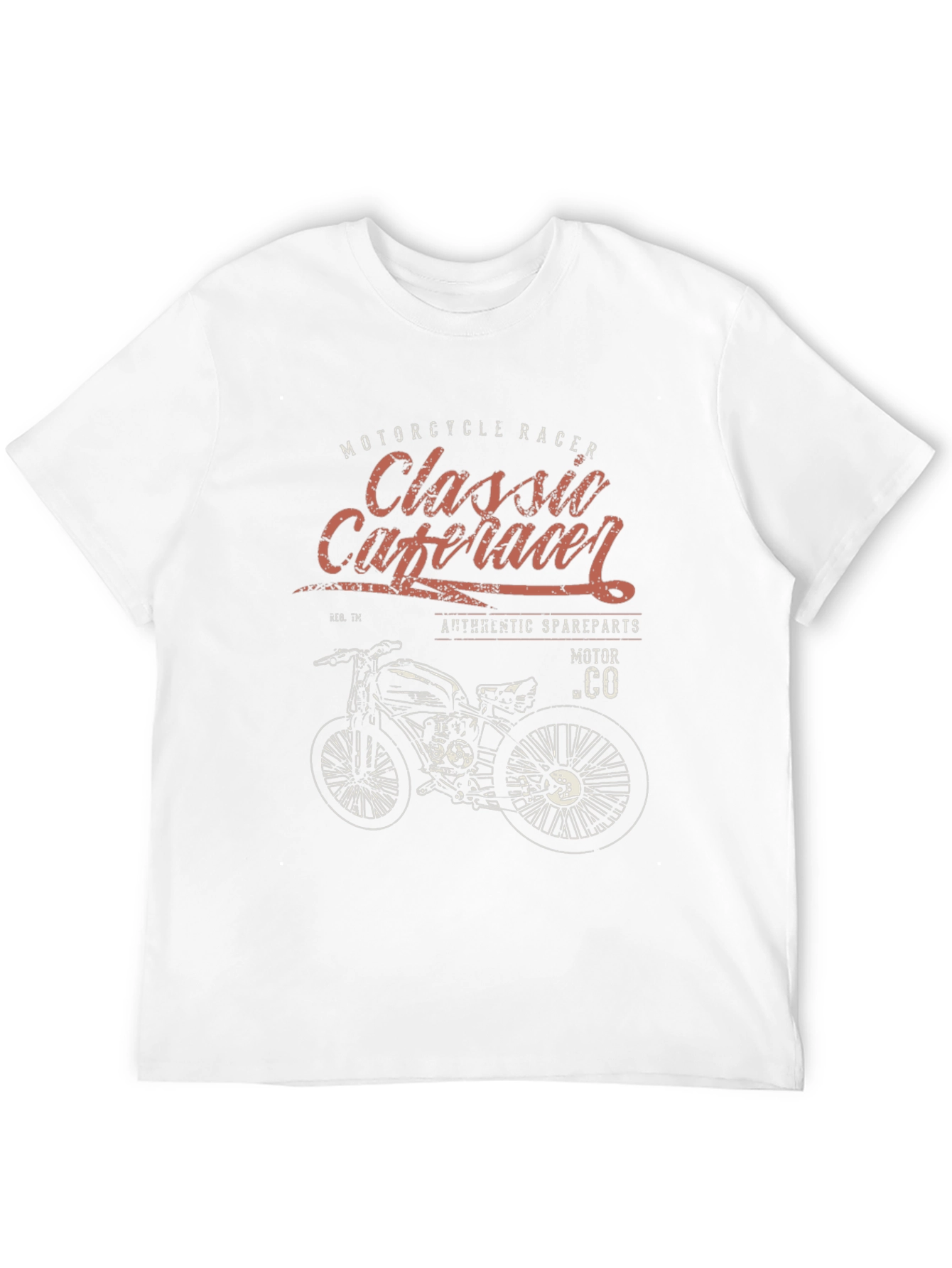 Classic Cafe Racer Motorcycle Graphic T-Shirt