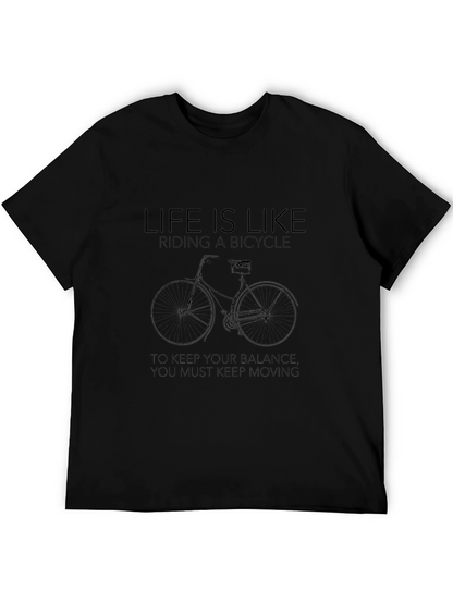 Life is Like Riding a Bicycle Graphic T-Shirt