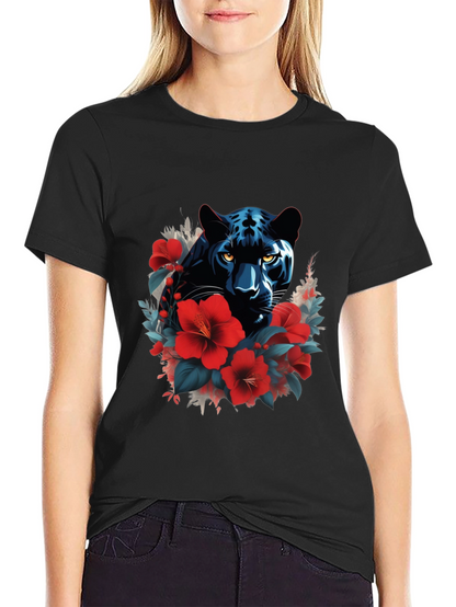 Black Panther Floral Graphic Tee - Mens