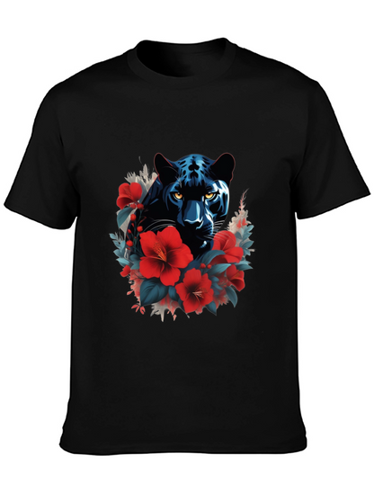 Black Panther Floral Graphic Tee - Mens