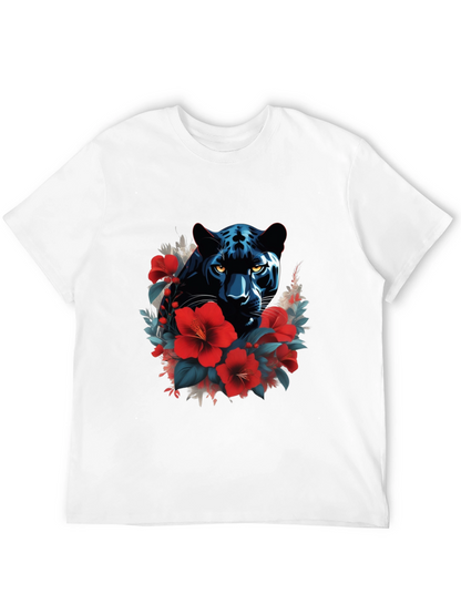 Black Panther Floral Graphic Tee - Mens